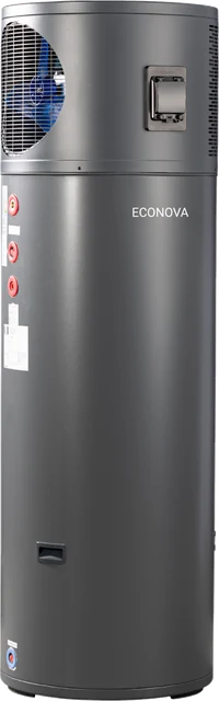 Econova all-in-one hot water heat pump, tank and heat pump in a single unit